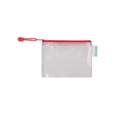 Opbergtas Tarifold met rits 160x110mm PVC rood