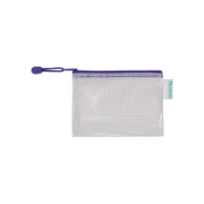 Opbergtas Tarifold met rits 175x125mm PVC blauw