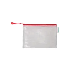 Opbergtas Tarifold met rits 235x165mm PVC rood