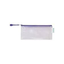 Opbergtas Tarifold met rits 250x115mm PVC blauw