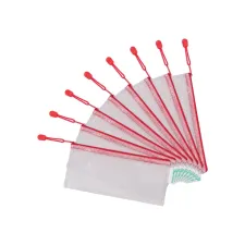 Opbergtas Tarifold met rits 250x115mm PVC rood