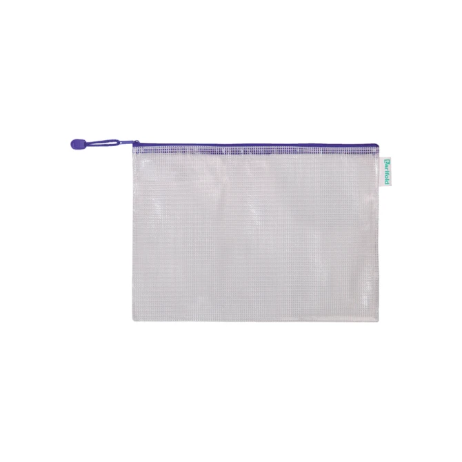 Opbergtas Tarifold met rits 330x240mm PVC blauw