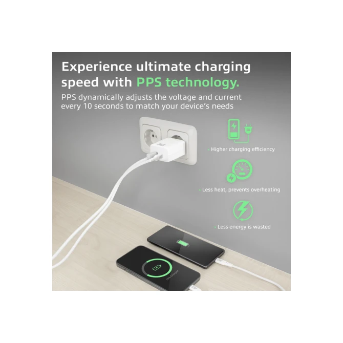Oplader ACT 20w 2-poorts usb a+c wit