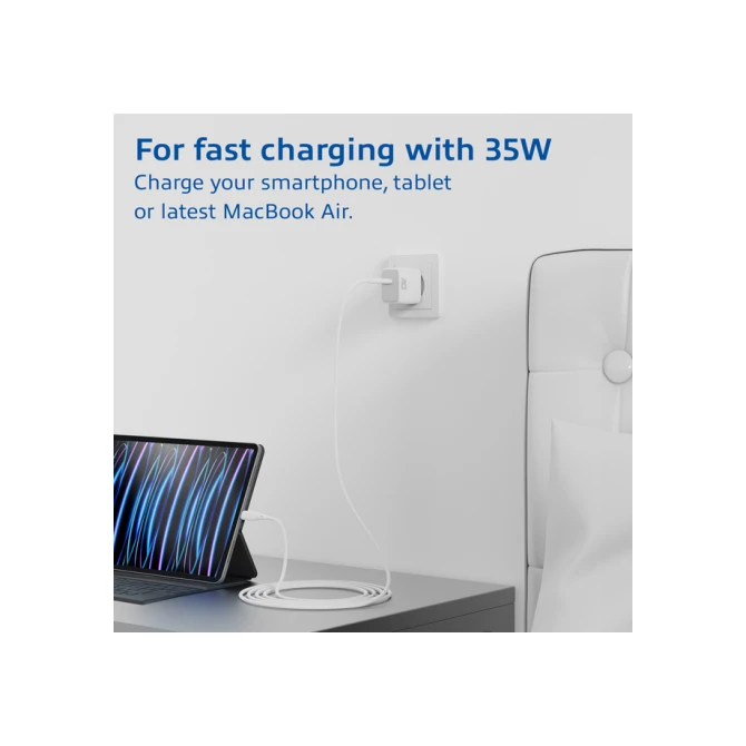 Oplader ACT 35w 1-poort usb c wit