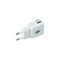 Oplader Green Mouse USB-C 1x en USB-A 1x 2.4A wit