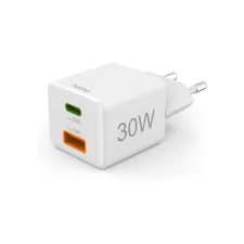 Oplader Hama USB-C/USB-A Mini PD 30W wit Oplader Hama USB-C/USB-A Mini PD 30W wit