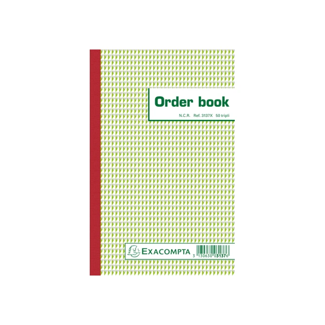 Orderboek Exacompta 210x135mm 50x3vel lijn
