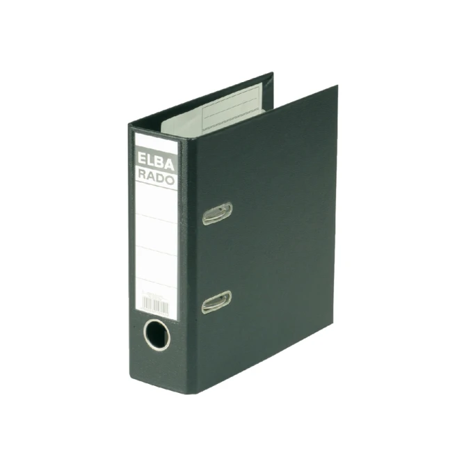 Ordner Elba Rado Plast A5 staand 75mm pvc zwart