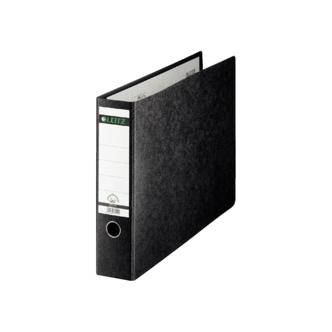 Ordner Leitz 1073 180° zonder sleuven en randbeschermers 77mm karton A3 dwars zwart