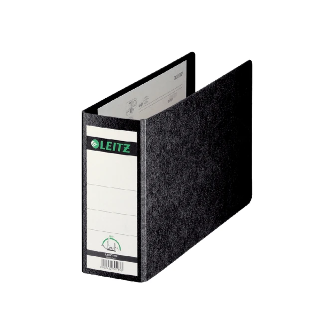 Ordner Leitz 1076 180° zonder sleuven en randbeschermers 77mm karton A5 zwart