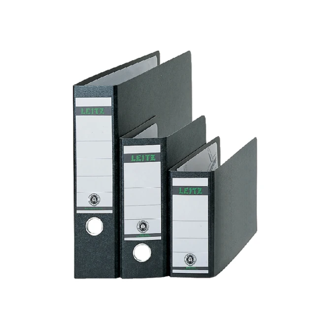 Ordner Leitz 1076 180° zonder sleuven en randbeschermers 77mm karton A5 zwart