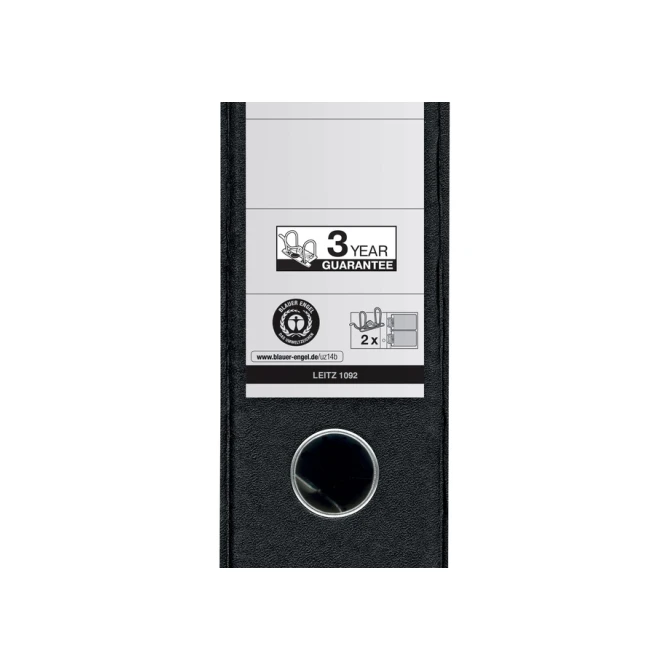 Ordner Leitz 1092 giro-bank met dubbele mechaniek 75mm karton A4 zwart