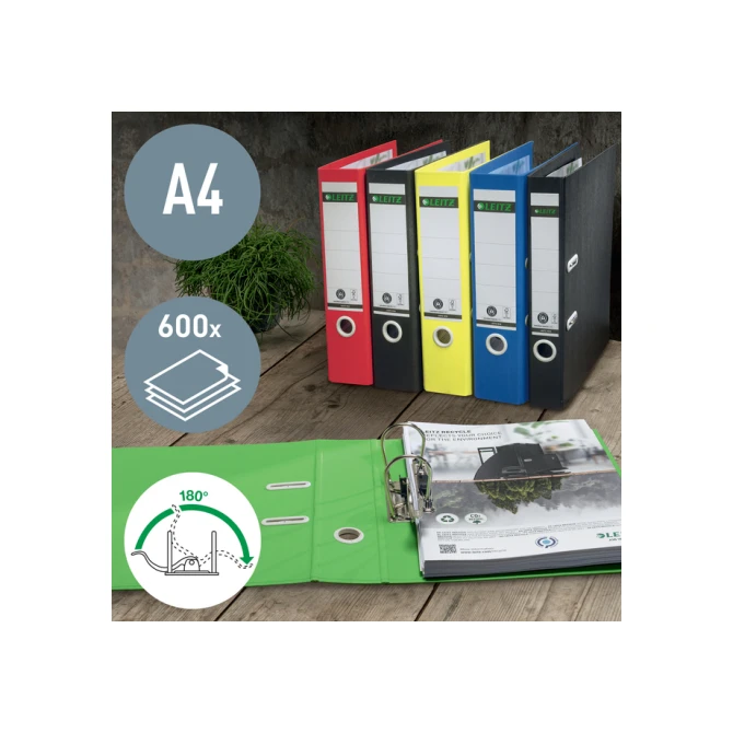 Ordner Leitz 180° Recycle 80 mm karton A4 groen Ordner Leitz 180° Recycle 80 mm karton A4 groen