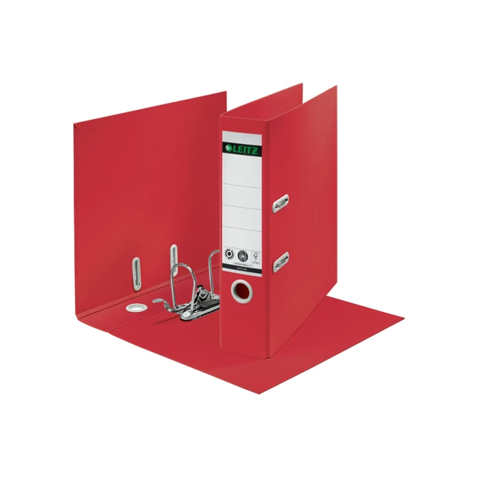 Ordner Leitz 180° Recycle 80 mm karton A4 rood