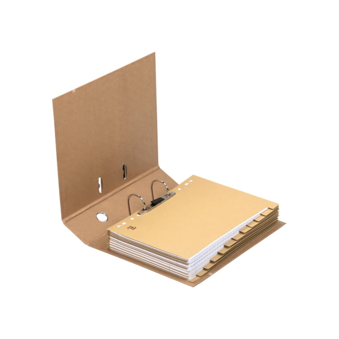 Ordner Oxford Touareg A4 80mm karton naturel/wit