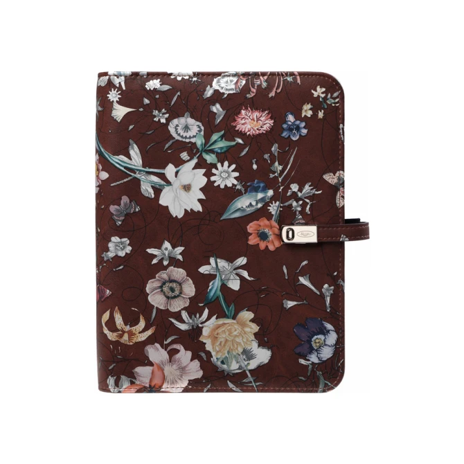 Organizer Kalpa A5 inclusief agenda 2026-2027 7dagen/2pagina's bloemenzee bruin