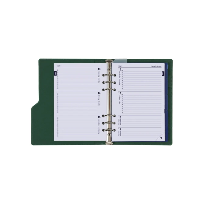 Organizer Kalpa Clipbook A5 inclusief agenda 2026-2027 7dagen/2pagina's groen