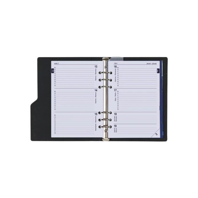 Organizer Kalpa Clipbook A5 inclusief agenda 2026-2027 7dagen/2pagina's nerf zwart