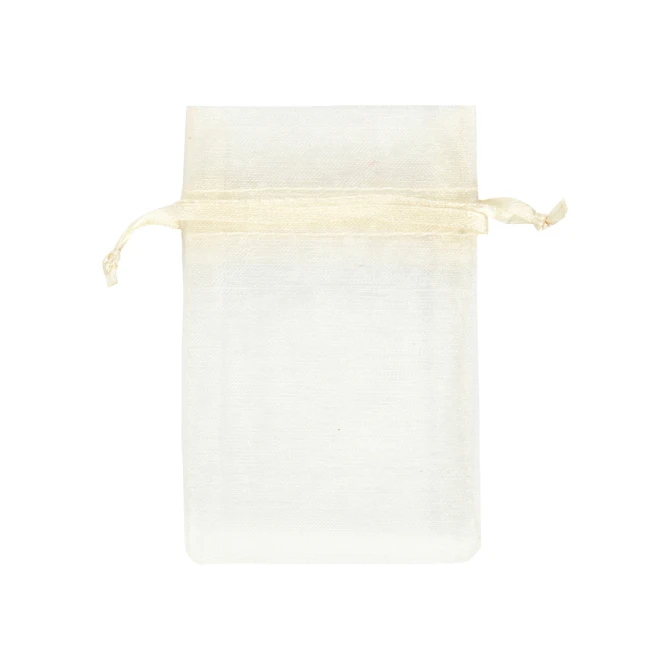 Organza zakjes Creativ Company 7x10cm 10 stuks off-white 10 zak