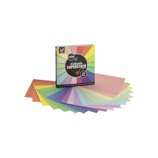 Origami CraftID 15x15cm 70gr 180 vel assorti kleuren