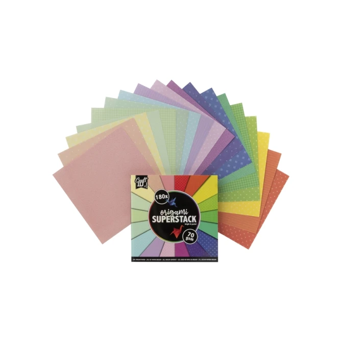 Origami CraftID 15x15cm 70gr 180 vel assorti kleuren