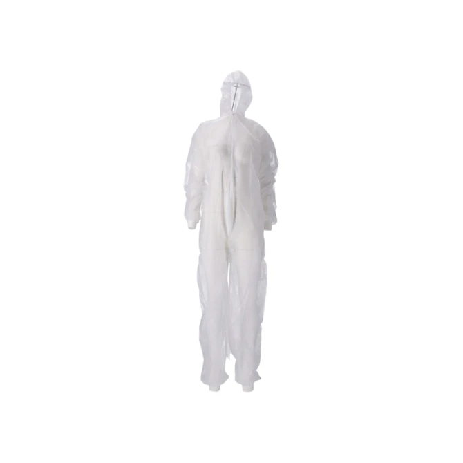 Overall CMT L non-woven ritssluiting PP wit 50 stuks