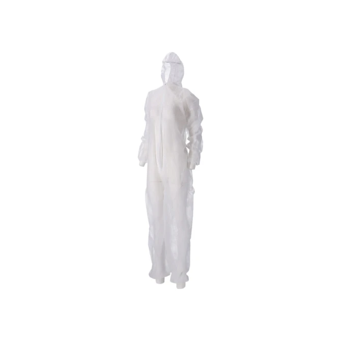 Overall CMT L non-woven ritssluiting PP wit 50 stuks