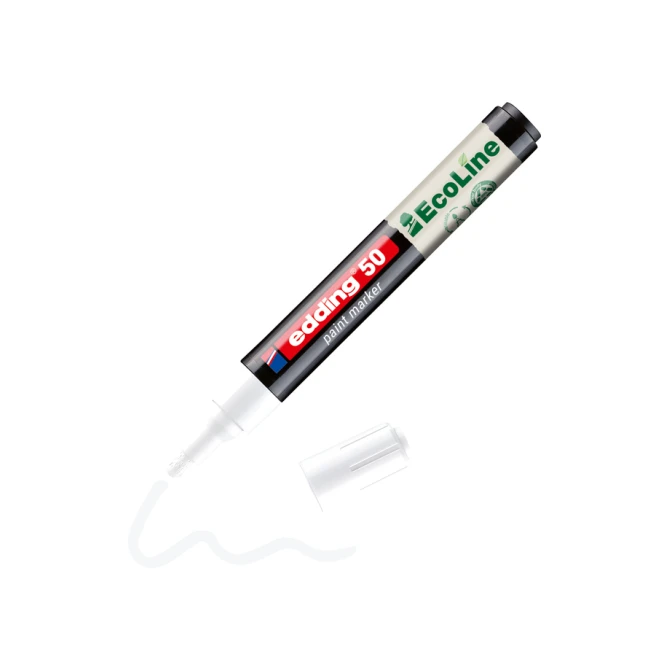 Paintmarker edding 50 EcoLine op waterbasis 2-3mm wit