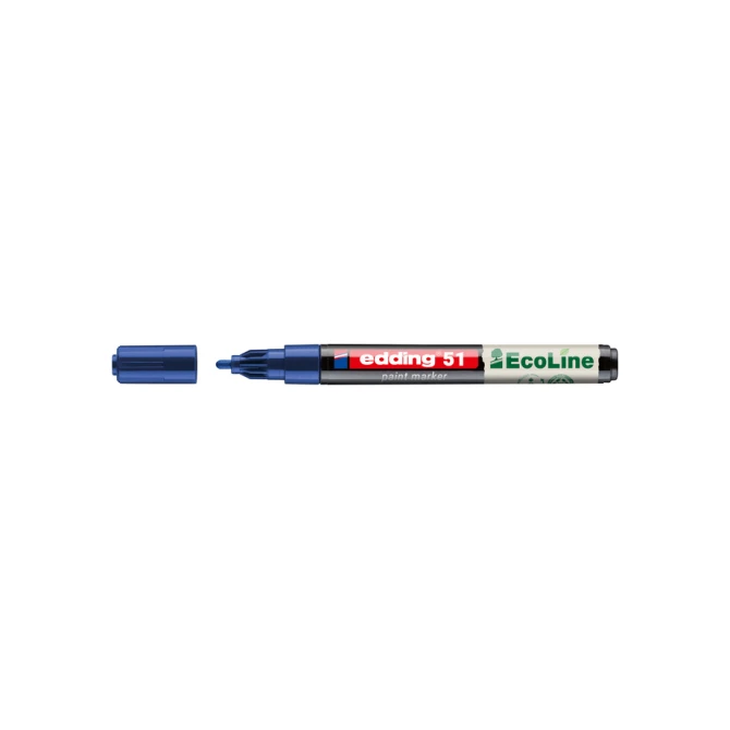 Paintmarker edding 51 EcoLine op waterbasis 1-2mm blauw