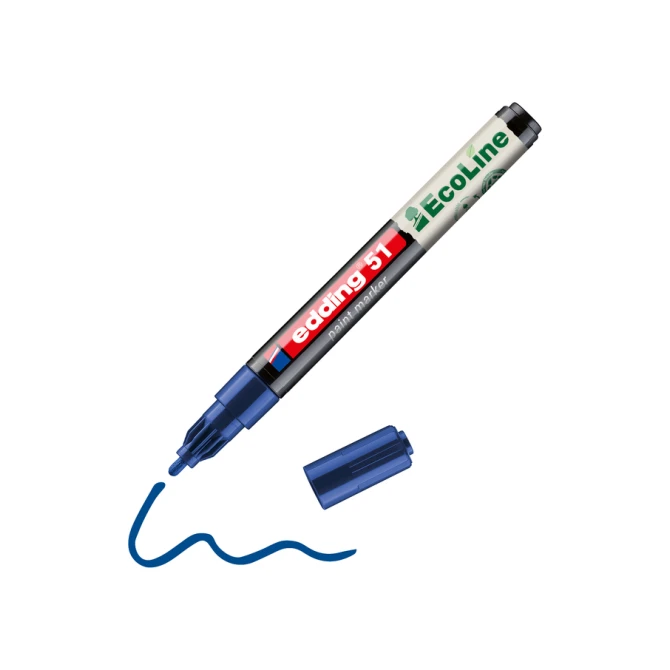 Paintmarker edding 51 EcoLine op waterbasis 1-2mm blauw