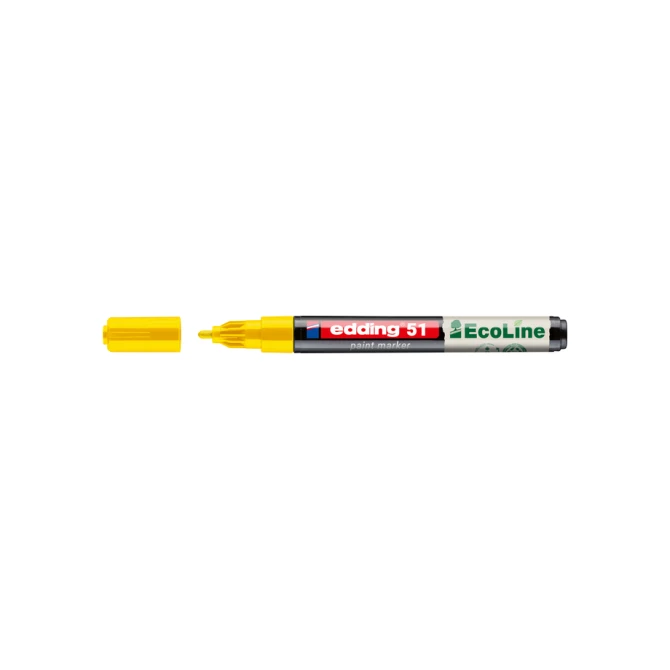 Paintmarker edding 51 EcoLine op waterbasis 1-2mm geel