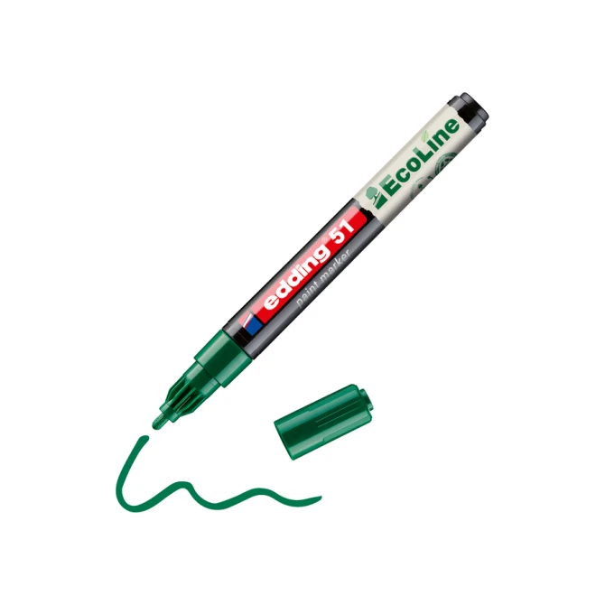 Paintmarker edding 51 EcoLine op waterbasis 1-2mm groen