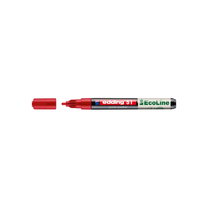 Paintmarker edding 51 EcoLine op waterbasis 1-2mm rood