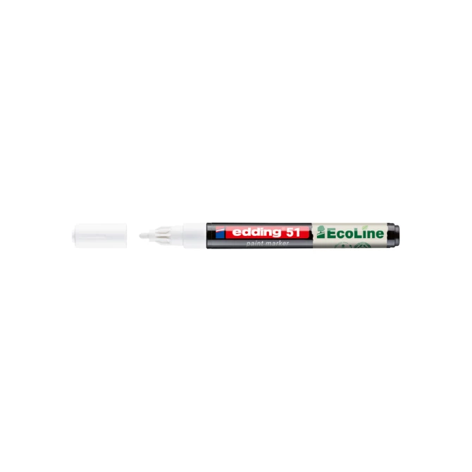 Paintmarker edding 51 EcoLine op waterbasis 1-2mm wit