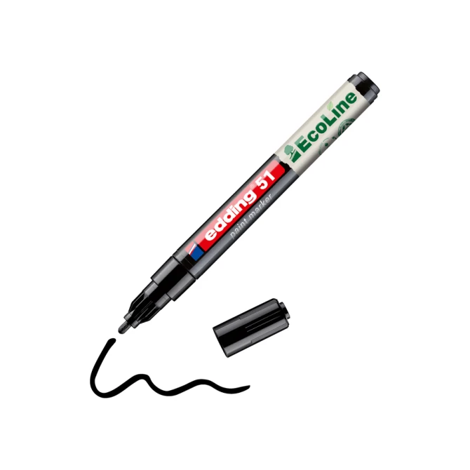 Paintmarker edding 51 EcoLine op waterbasis 1-2mm zwart