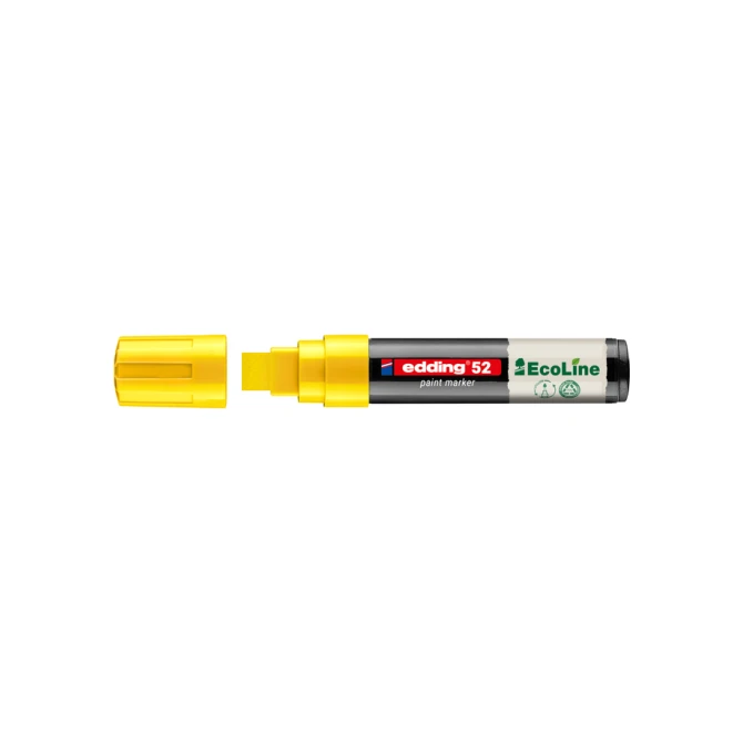 Paintmarker edding 52 EcoLine op waterbasis 4-15mm geel