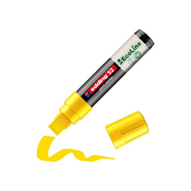 Paintmarker edding 52 EcoLine op waterbasis 4-15mm geel