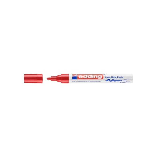 Paintmarker edding 750 op oliebasis 2-4mm creatief rood
