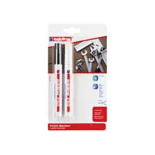 Paintmarker edding 750 op oliebasis 2-4mm wit en zwart blister à 2st Paintmarker edding 750 op oliebasis 2-4mm wit en zwart blister à 2st