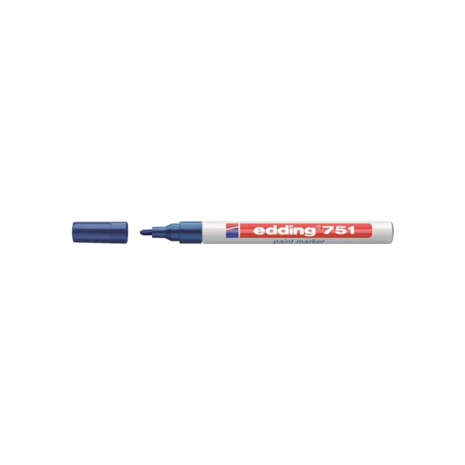 Paintmarker edding 751 op oliebasis 1-2mm blauw