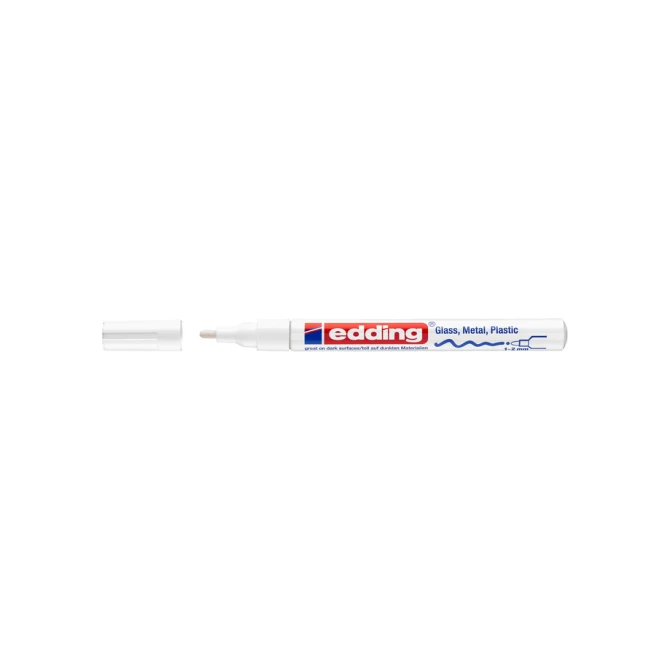 Paintmarker edding 751 op oliebasis 1-2mm creatief wit