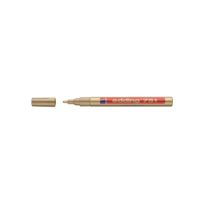Paintmarker edding 751 op oliebasis 1-2mm goud blister à 1 stuk