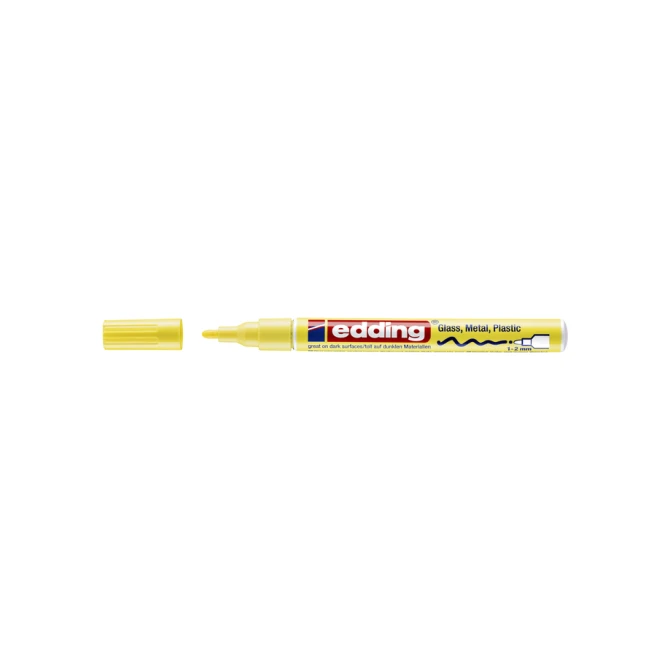 Paintmarker edding 751 op oliebasis 1-2mm pastel geel
