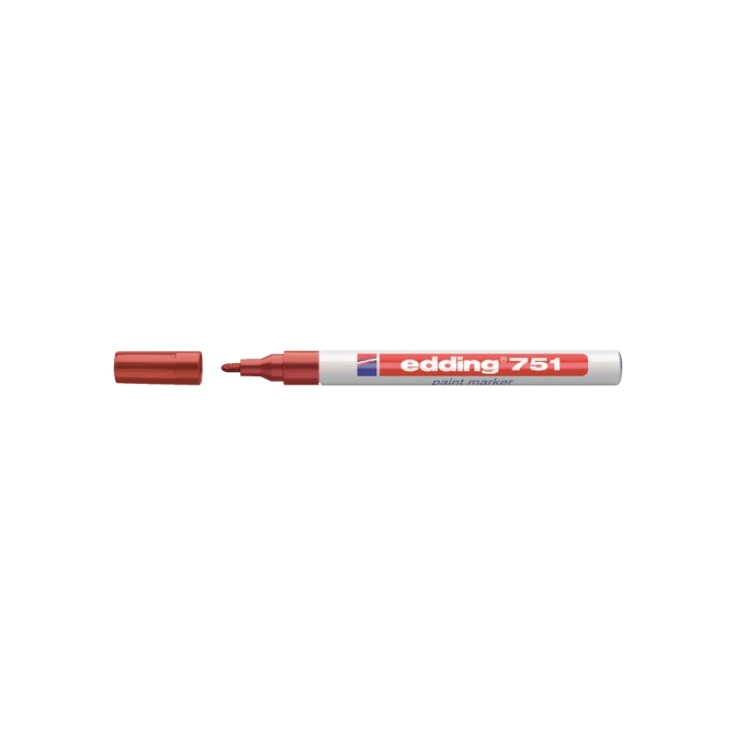 Paintmarker edding 751 op oliebasis 1-2mm pastel rood