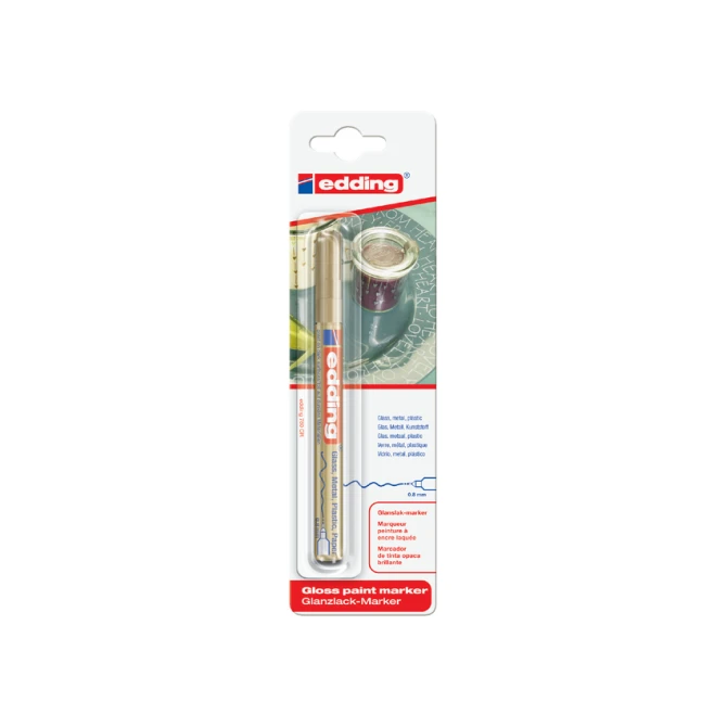 Paintmarker edding 780 op oliebasis 0.8mm goud blister à 1 stuk