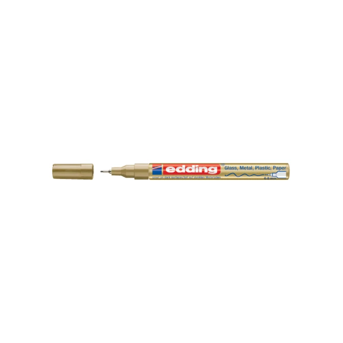 Paintmarker edding 780 op oliebasis 0.8mm goud en zilver blister à 2st