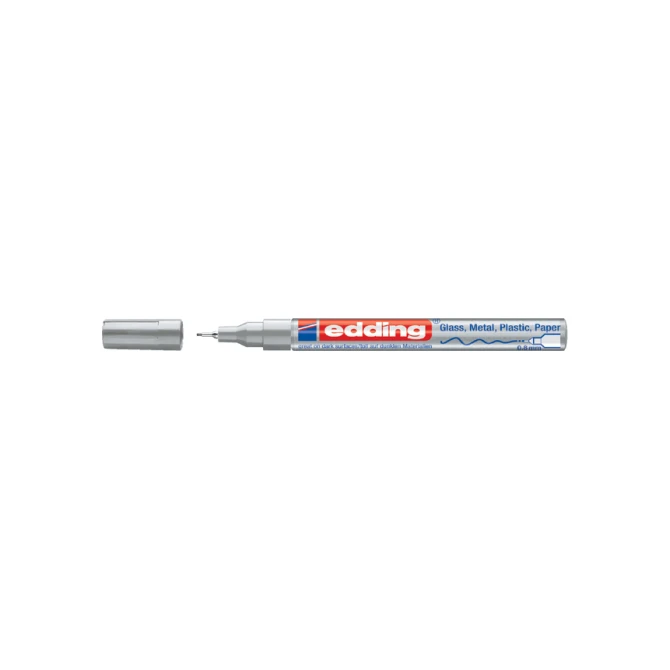Paintmarker Edding 780 op oliebasis 0.8mm zilver blister à 1 stuk