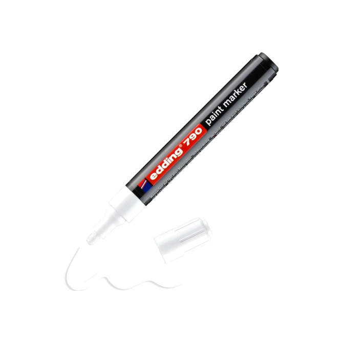 Paintmarker edding 790 op alcoholbasis 2-3mm wit
