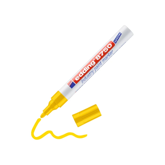 Paintmarker edding 8750 industrie 2-4mm geel