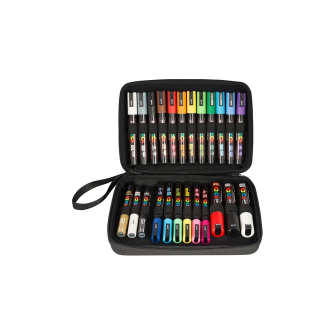 Paintmarker Uni POSCA assorti koffer à 24 stuks